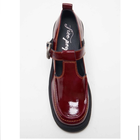 Free People Mayla Platform Mary Janes / Wild Mulberry - Picture 5 of 5